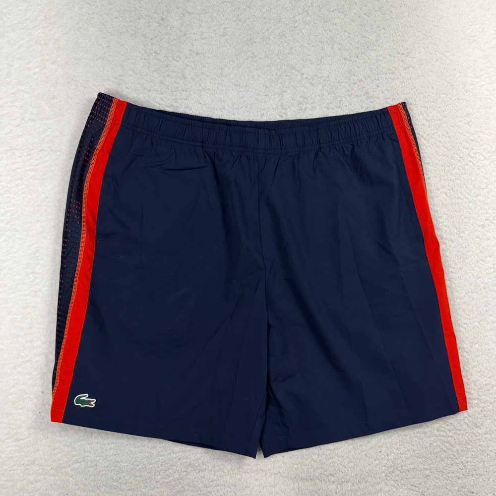 Lacoste Lightweight Colorblock Tennis Shorts 3XL Navy W39 Logo Drawstring